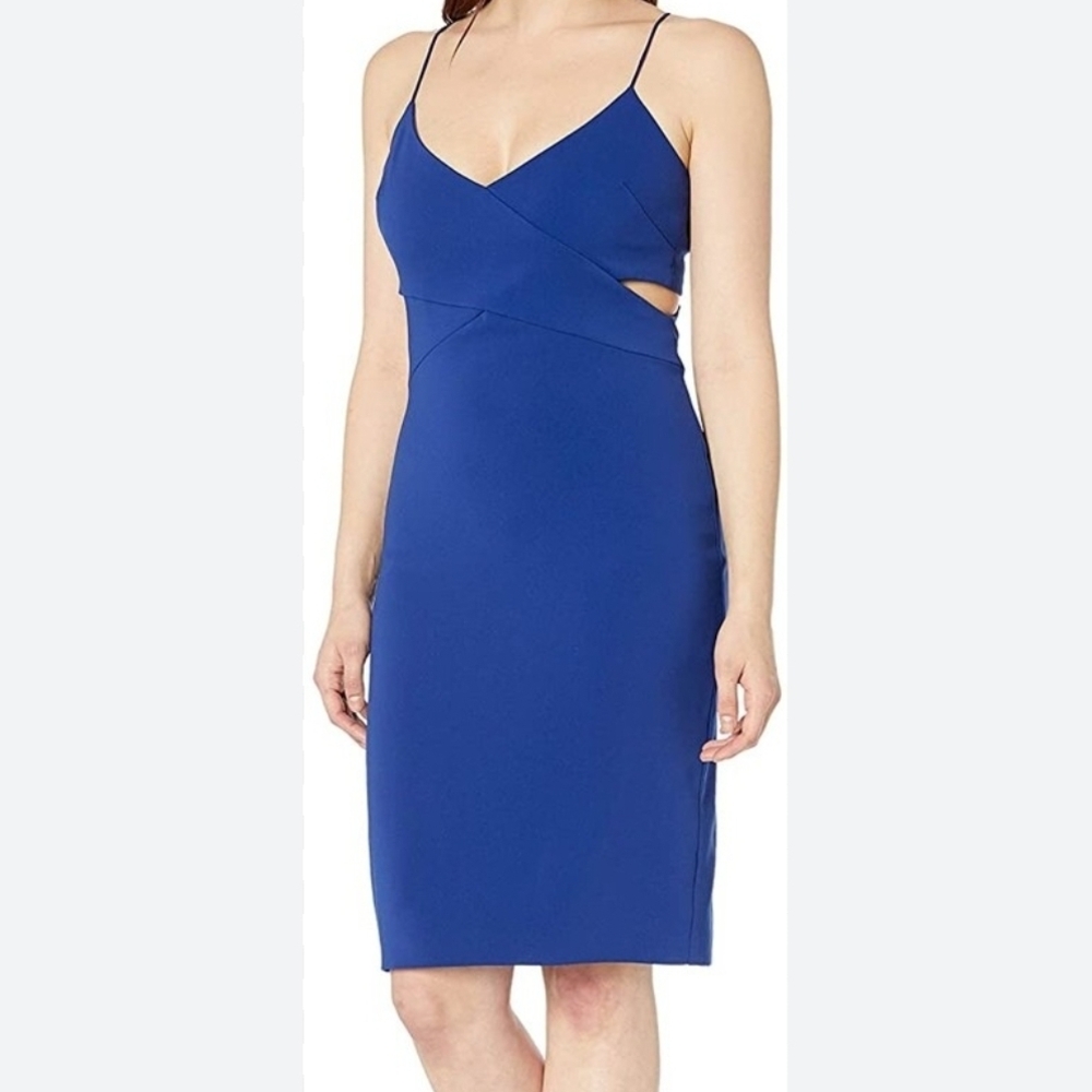 Badgley Mischka Royal Blue Midi Dress